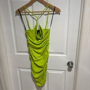 Forever 21 Neon Green Midi Dress